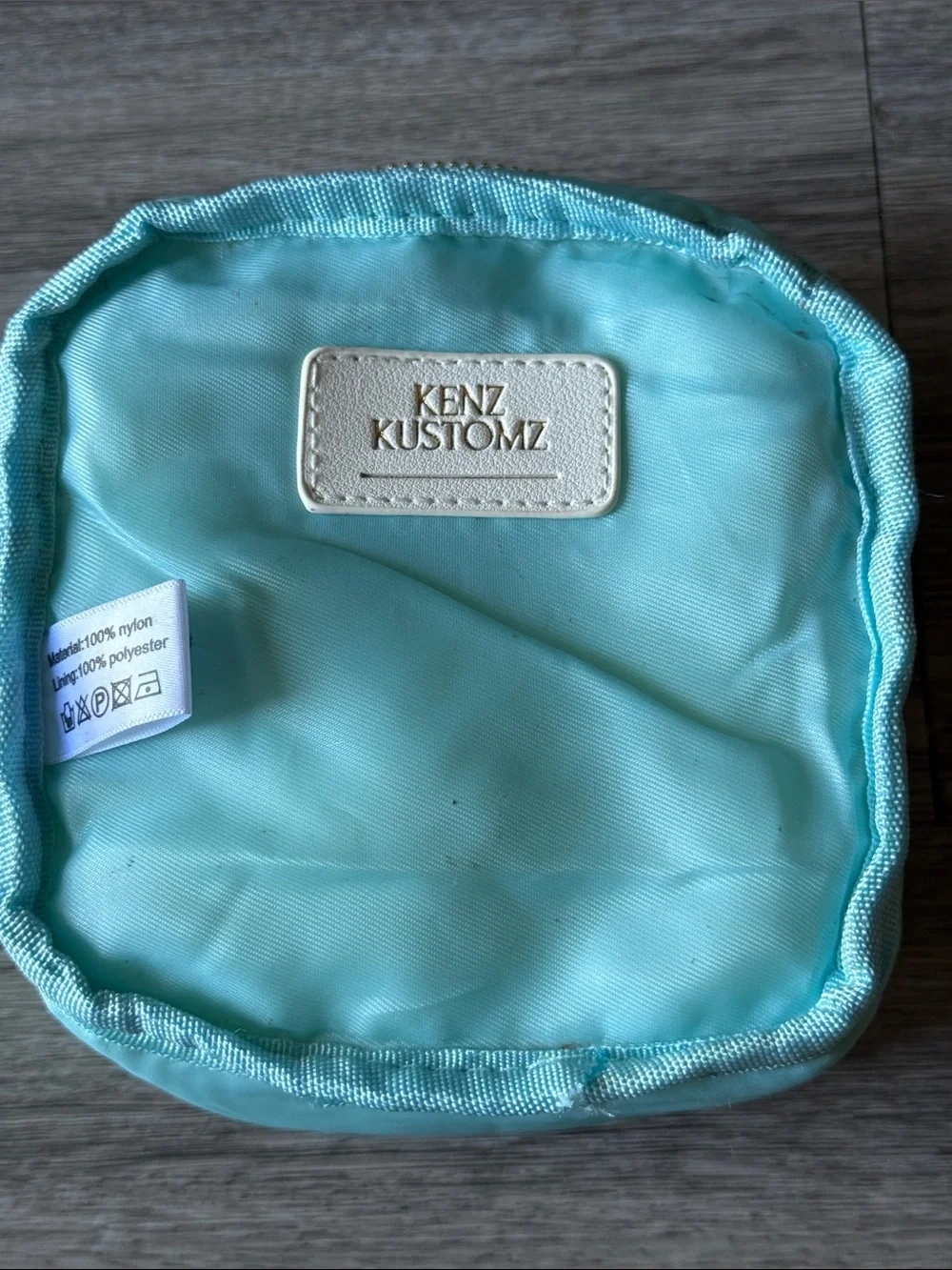 Airplane Mini Nylon Makeup Bag  Pearl Patch Pouch